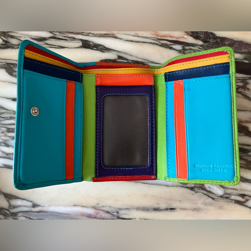 Colorful Italian Leather Wallet - Picture 2 of 3